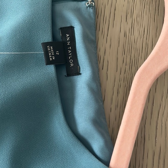 Ann Taylor Teal Dress with Belt - Picture 2 of 9